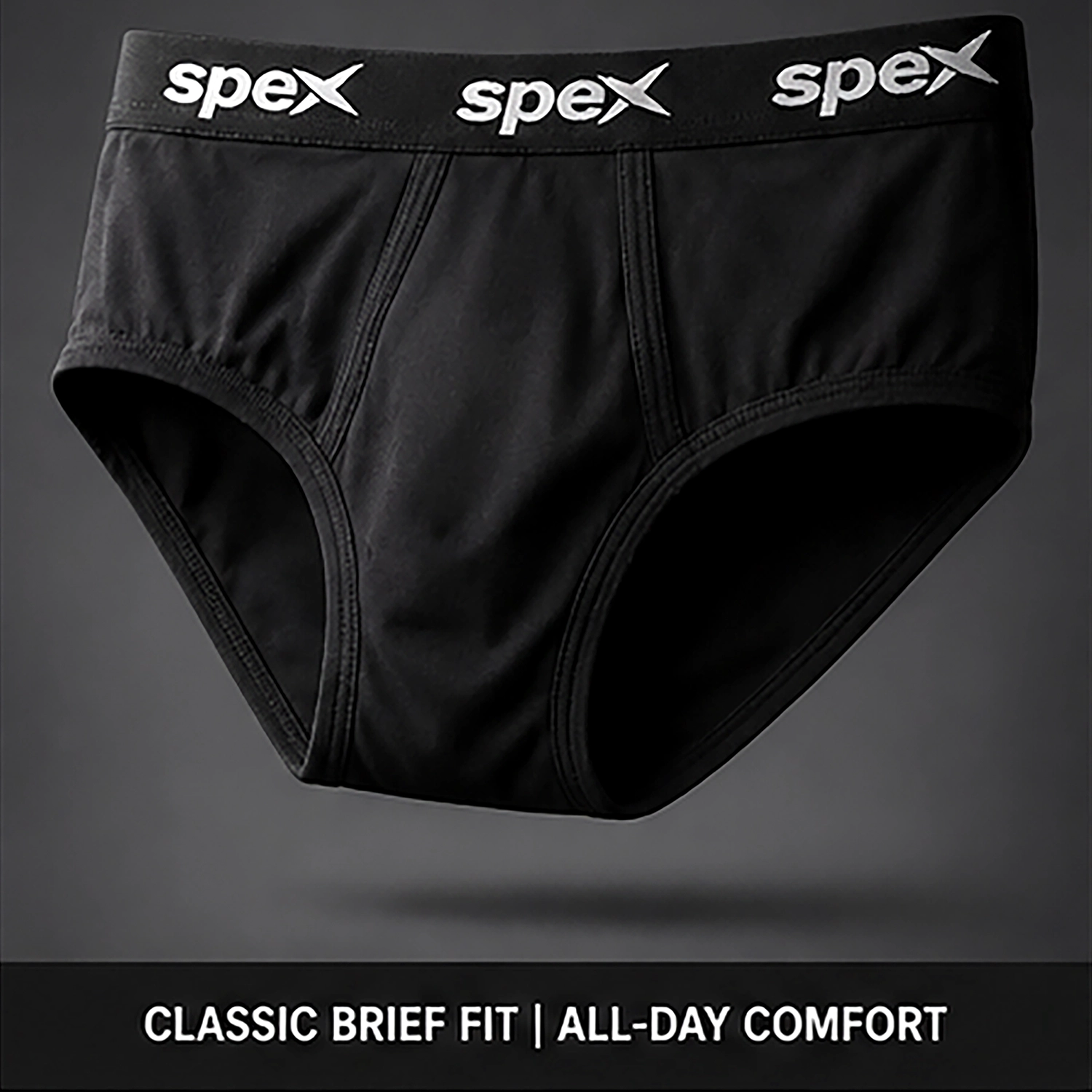 spex men's premium brief underwear | snug fit, full support & all day comfort | soft stretch fabric (black) spex men's premium brief underwear | snug fit, full support & all day comfort | soft stretch fabric (black)