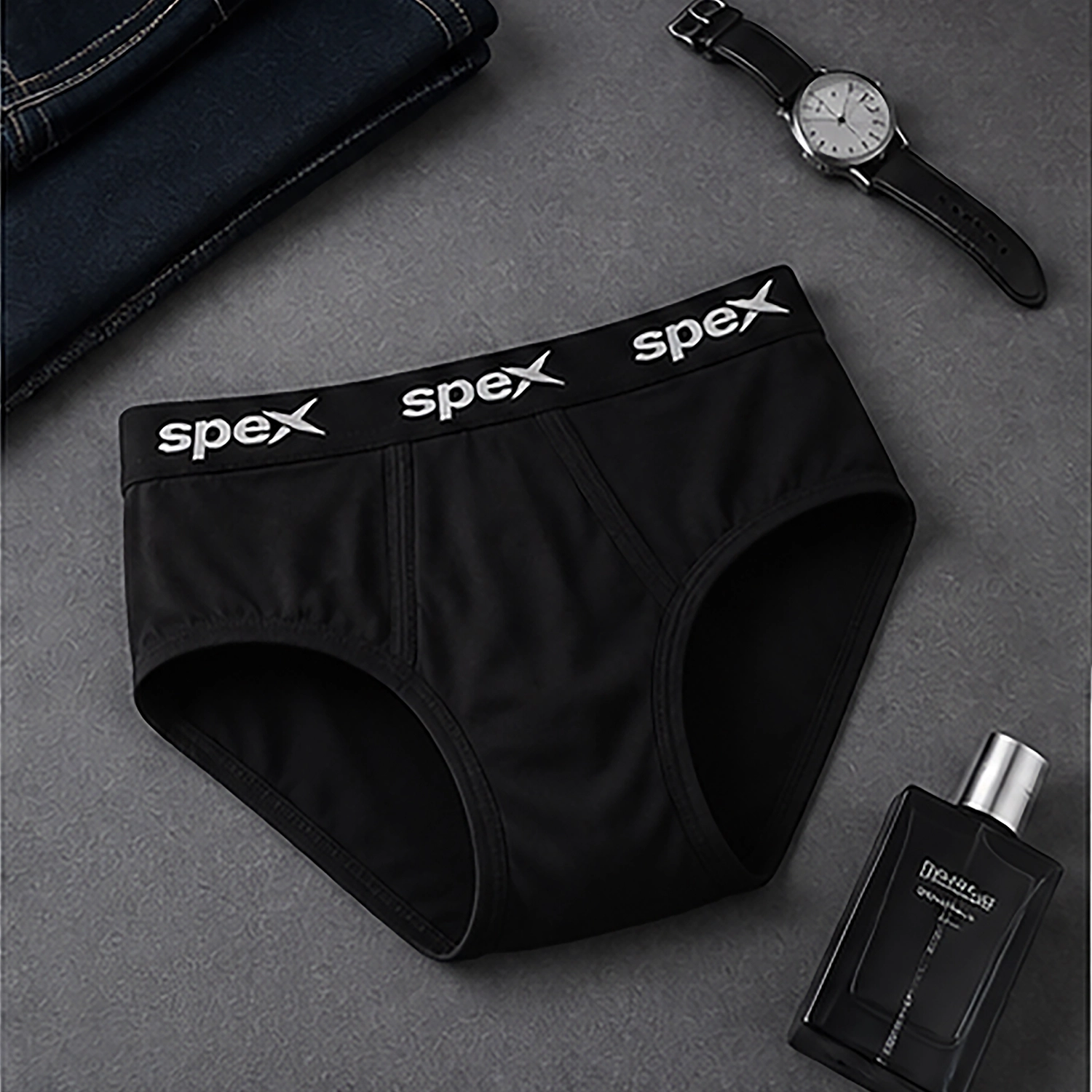 spex men's premium brief underwear | snug fit, full support & all day comfort | soft stretch fabric (black) spex men's premium brief underwear | snug fit, full support & all day comfort | soft stretch fabric (black)