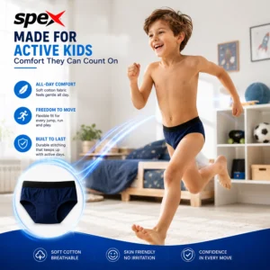 Home spex premium kids brief (navy blue) – soft cotton comfort for everyday wear