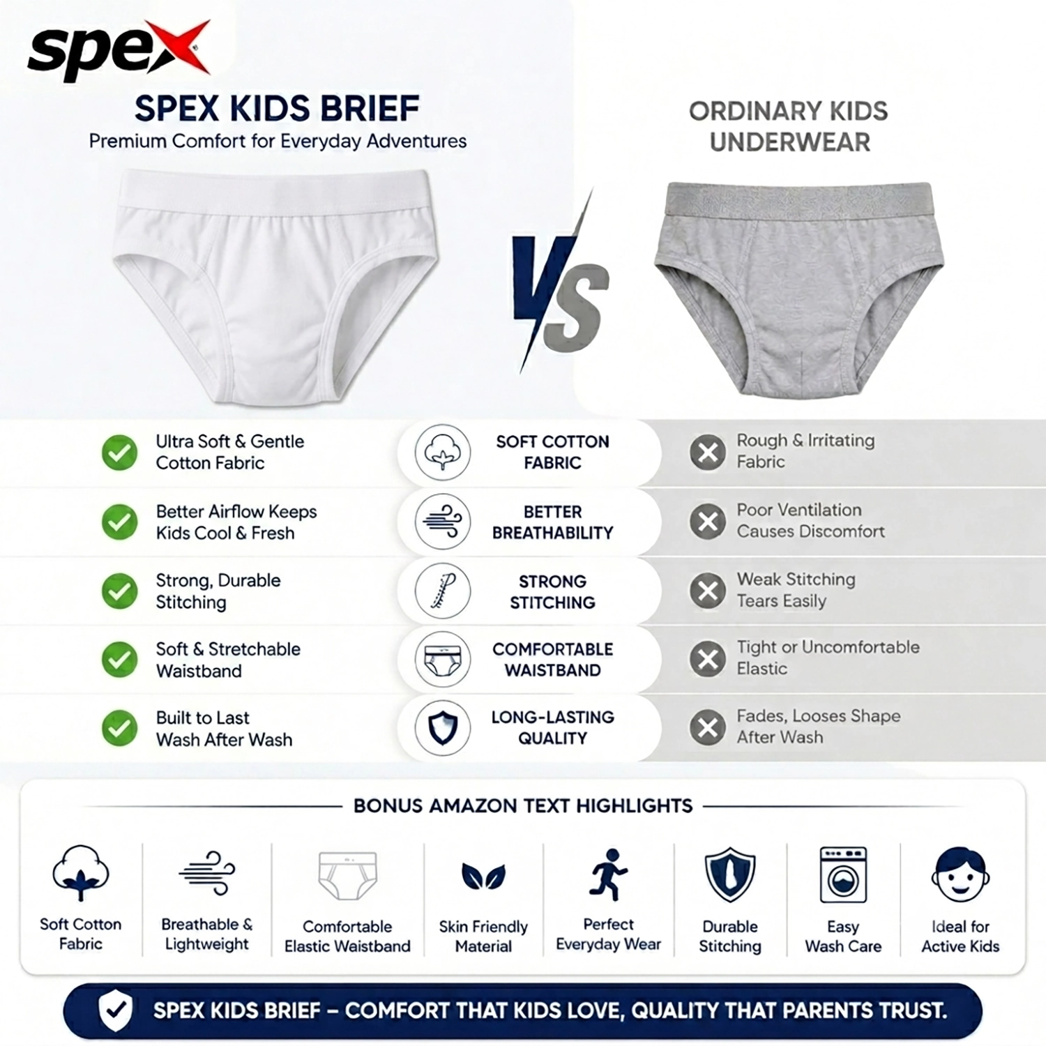 spex premium kids brief (white) – soft cotton comfort for everyday wear spex premium kids brief (white) – soft cotton comfort for everyday wear