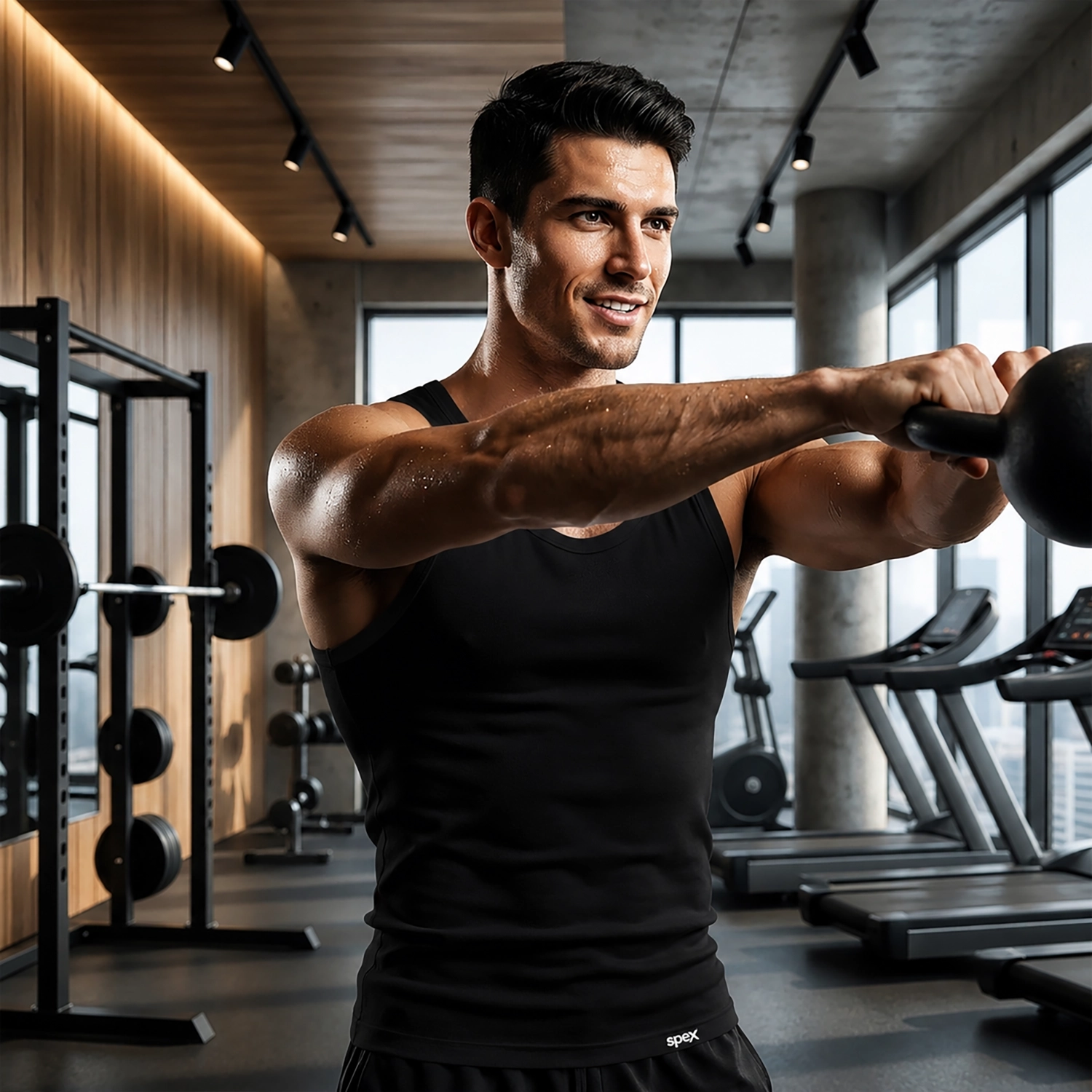 spex premium men sleeveless cotton vest soft daily wear tank (black) spex premium men sleeveless cotton vest soft daily wear tank (black)