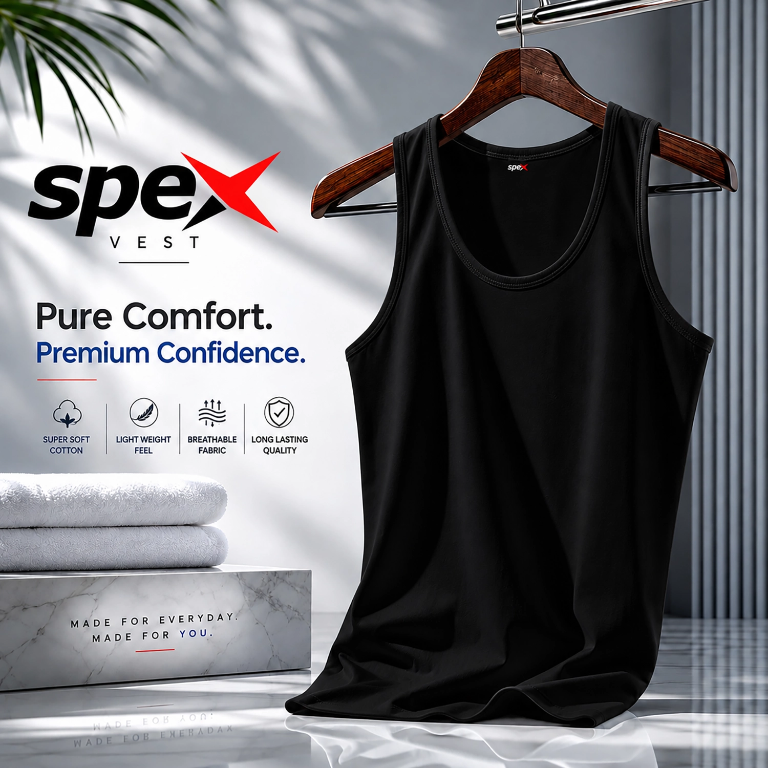 spex premium men sleeveless cotton vest soft daily wear tank (black) spex premium men sleeveless cotton vest soft daily wear tank (black)