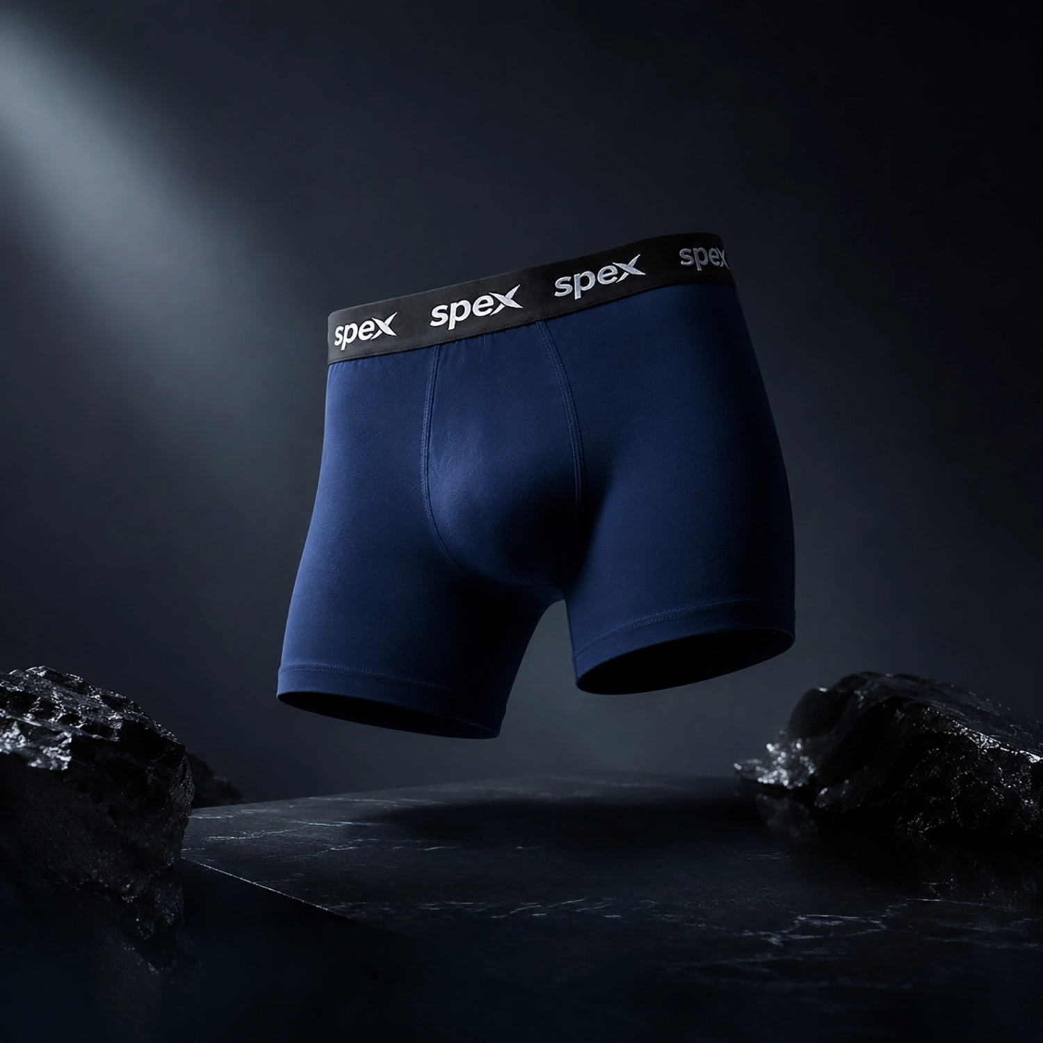spex men's premium navy blue boxer briefs – soft breathable cotton blend underwear spex men's premium navy blue boxer briefs – soft breathable cotton blend underwear