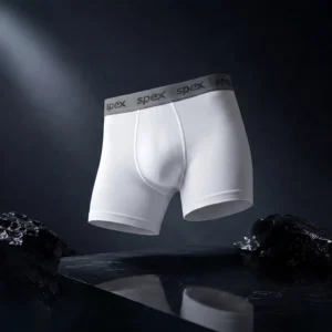 Home spex men's premium white boxer soft breathable cotton blend underwear (white)