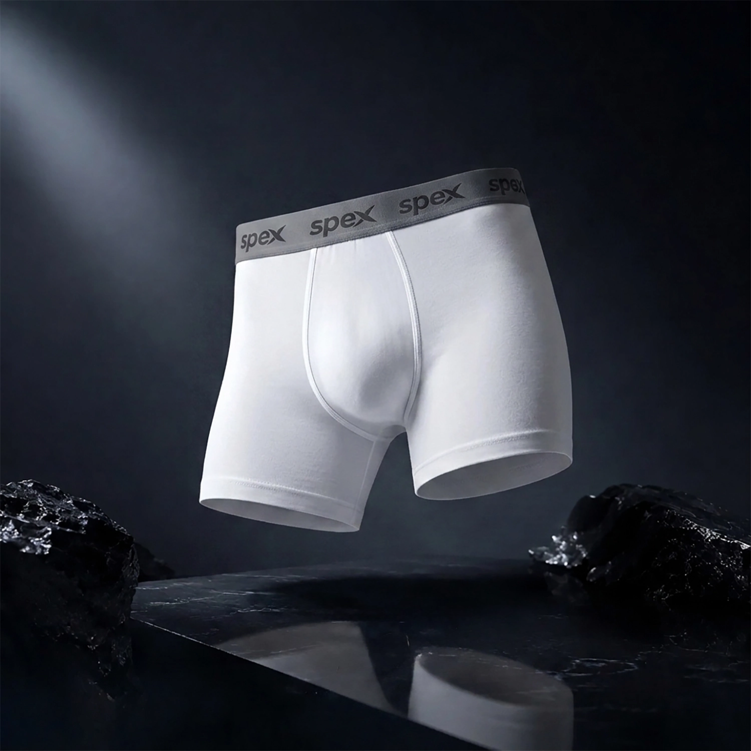 spex men's premium white boxer soft breathable cotton blend underwear (white) spex men's premium white boxer soft breathable cotton blend underwear (white)