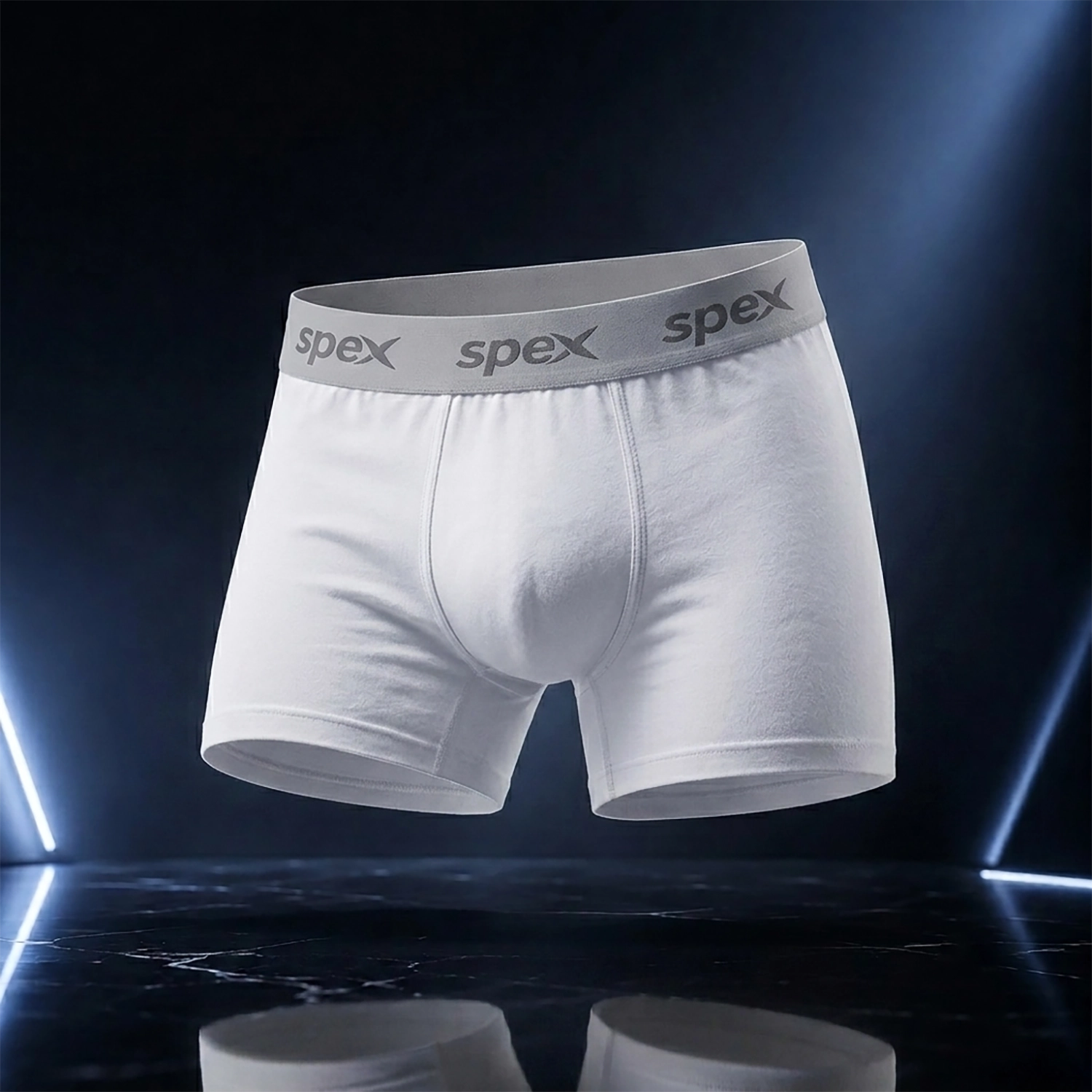 spex men's premium white boxer soft breathable cotton blend underwear (white) spex men's premium white boxer soft breathable cotton blend underwear (white)