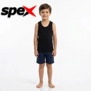 Home spex kids black cotton inner vest – soft breathable sleeveless undershirt for boys | premium comfort daily wear (copy)