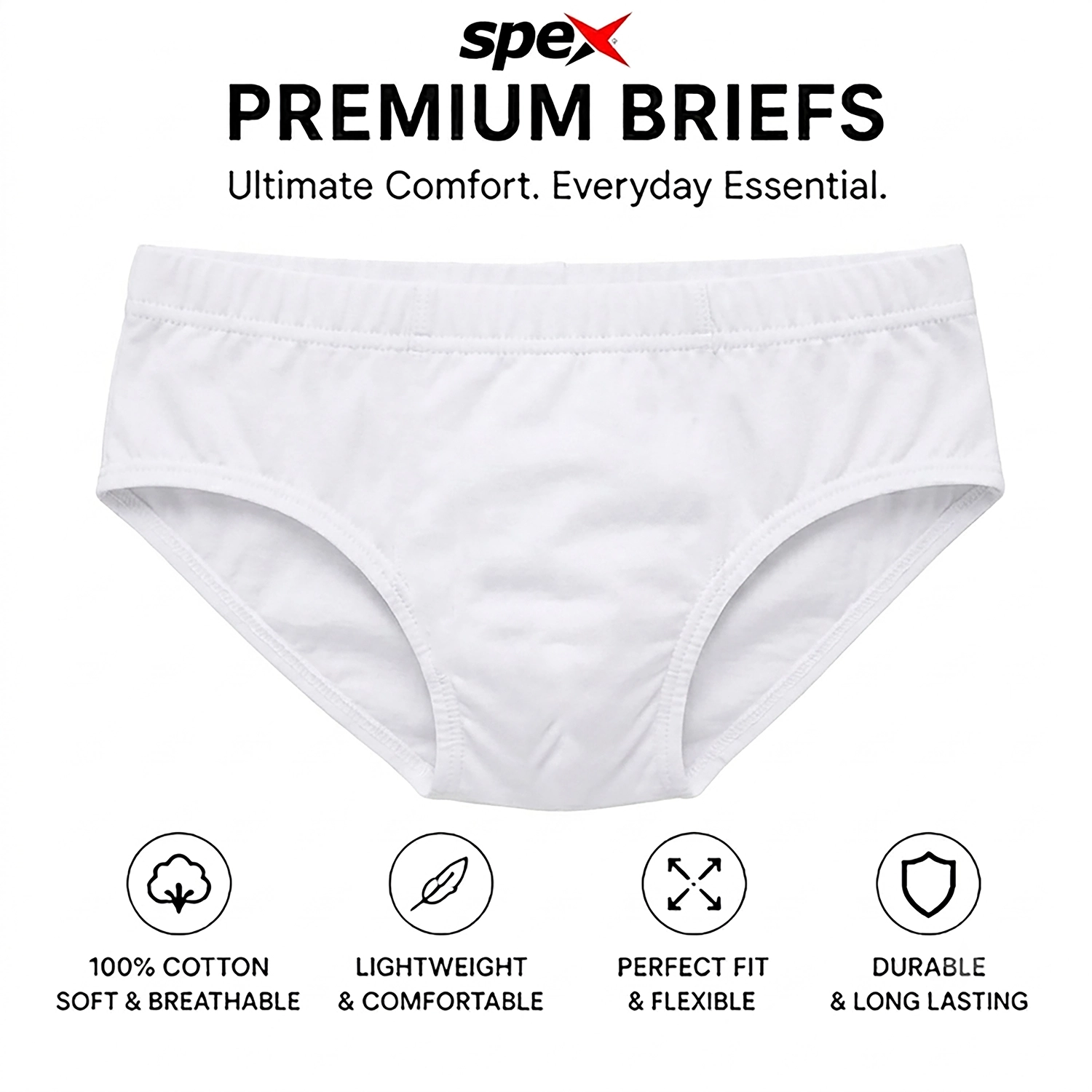spex ladies cotton brief – soft & breathable women underwear | comfortable mid rise panty for daily wear (white) spex ladies cotton brief – soft & breathable women underwear | comfortable mid rise panty for daily wear (white)