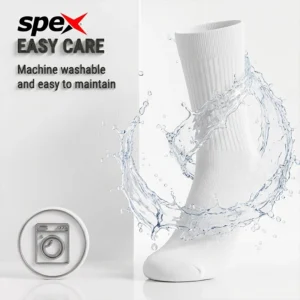 Home spex premium white crew socks – durable, breathable & long lasting cotton socks for men & women