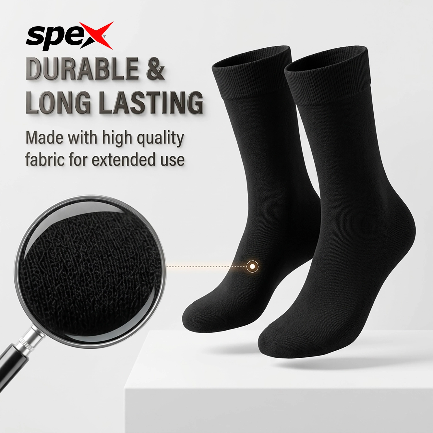 spex premium white crew socks – durable, breathable & long lasting cotton socks for men spex premium white crew socks – durable, breathable & long lasting cotton socks for men