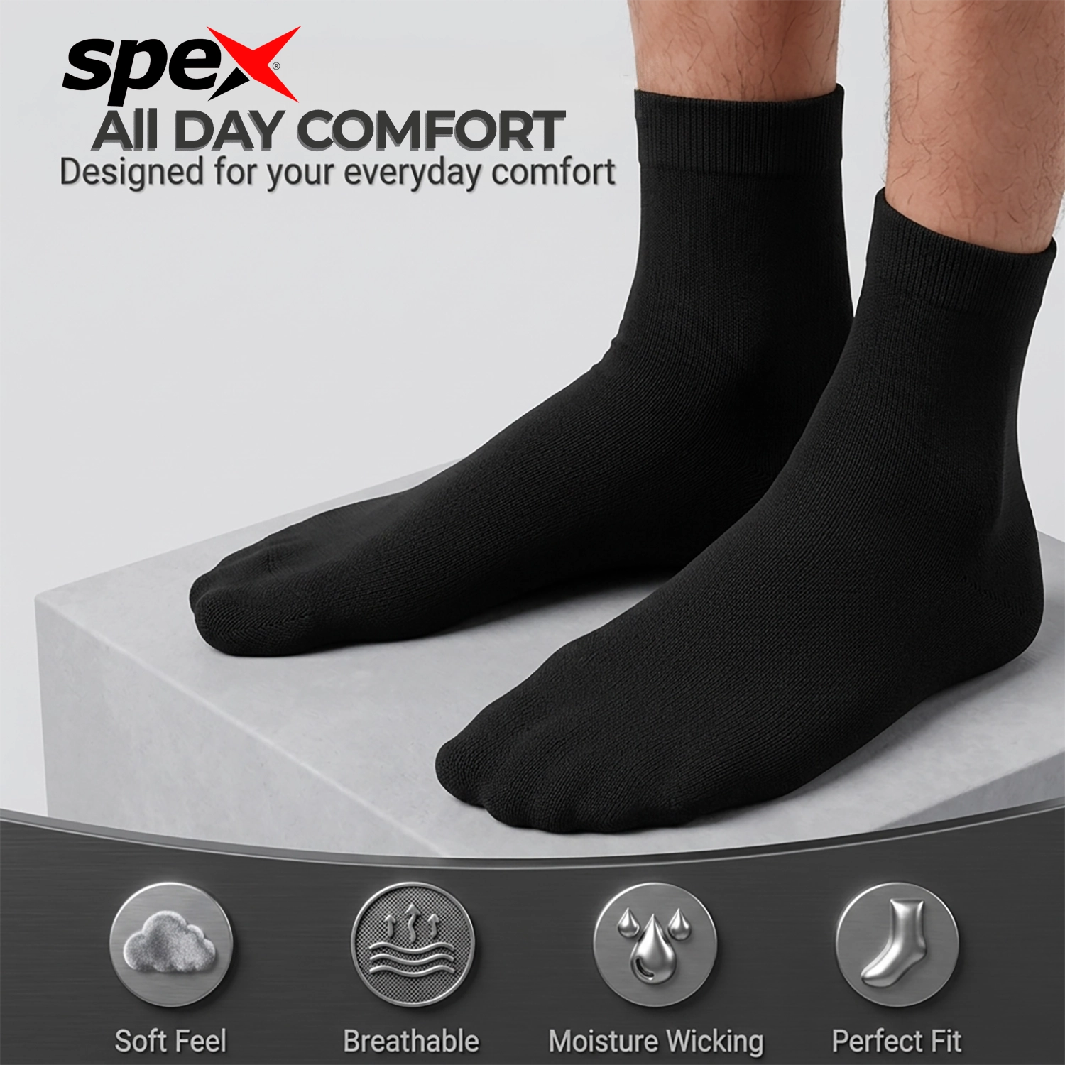 spex premium white crew socks – durable, breathable & long lasting cotton socks for men spex premium white crew socks – durable, breathable & long lasting cotton socks for men